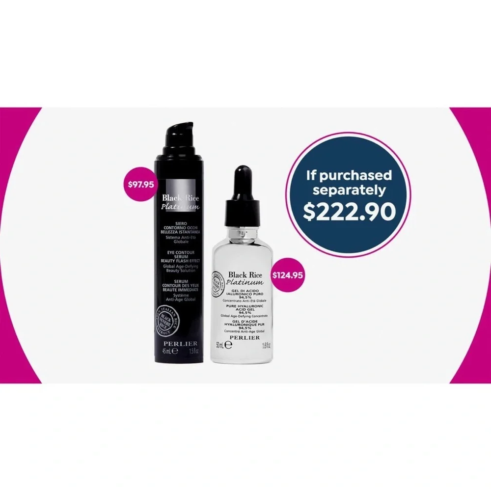Perlier Black Rice Triple Size Hyaluronic Gel & Eye‎ Serum Auto-Ship®